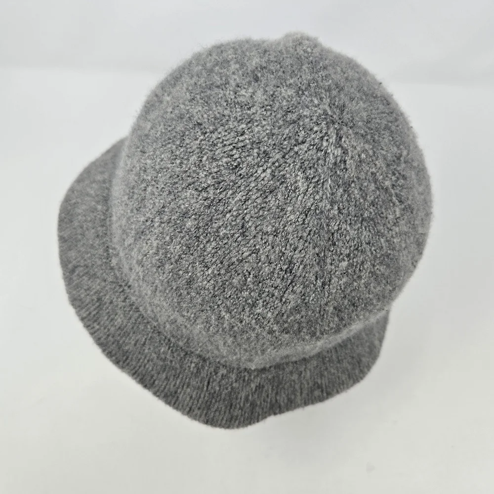 VINTAGE J. CREW GREY WOOL BLEND BUCKET HAT CAP WOMEN OS WINTER COZY PREPPY